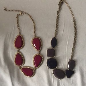 Pink Purple and Gold Chunky Necklace NEVER WORN